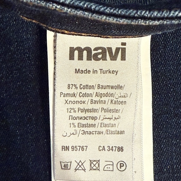 Mavi Women’s Straight Leg Denim Blue Jeans Emma Slim Boyfriend Tag Size 29 - Picture 9 of 16